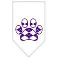 thumbnail image 4 of Pet and Dog Bandana Screen Printed, "Purple Argyle Paw", 4 of 5