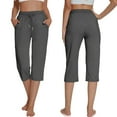 thumbnail image 2 of Gerichy Women's Capri Yoga Pants Loose Soft High Waist Drawstring Workout Sweatpants Casual Work Pants Flare Leggings with Pockets for Summer Casual Comfortable Wide Leg Jogging Exercise Yoga Pants, 2 of 4