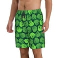 thumbnail image 2 of Logiee green Skull Print Mens Swim Trunks Quick Dry Board Shorts,Breathable Hawaii Beach Shorts Swimwear Bathing Suits-X-Large, 2 of 6