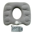 thumbnail image 3 of Almohada inflable en forma de dona, cojín de asiento, suave, transpirable para el coxis, portátil, cojín en forma de dona, cojín para hemorroides para Gris, 3 of 8