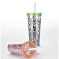thumbnail image 4 of Clear Insulated Tumblers,Glitter Tumbler, Double Wall Tumblers, 24Oz Acrylic Insulated Tumbler Cups with Lid and Reusable Straw,Christmas Tumbler for Birthdays,Gifts,Christmas Day(Green), 4 of 9