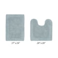 thumbnail image 3 of Better Trends Edge 100% Cotton 2 Piece Set (17" x 24" | 20" x 20") Bath Mat Rug - Blue, 3 of 4