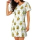 thumbnail image 2 of Easygdp Lovely Avocado Camisón de manga corta para mujer, informal, estampado, 2 of 6