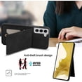 thumbnail image 3 of Phone Case for Samsung Galaxy S22 Plus S22+ 5G Wallet Cover with Tempered Glass Screen Protector RFID Slim Credit Card Holder Slot Stand Cell Accessories S22+5G S22plus 22S + S 22 22+ Women Men Black, 3 of 11