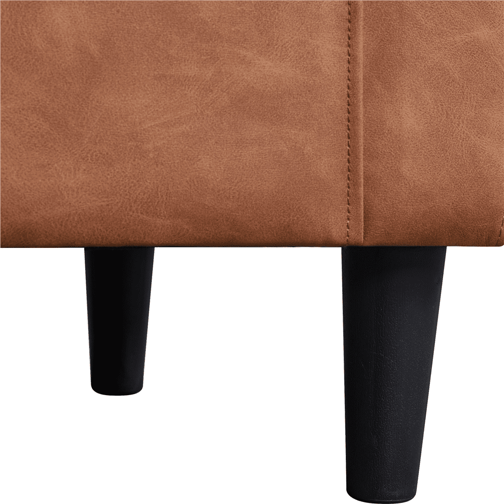 Renwick Faux Leather Upholstered Club Chair for Livingroom, Brown
