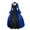 Blue, variant on Fesfesfes Plus Size Gothic Dress for Women Fall Winter Retro Floral Print Ball Gowns Gowns Dress
