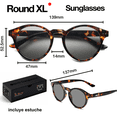 thumbnail image 4 of Lentes para Sol B+D Solskin Round XL Shiny  Color Tortuga Proteccion UV400, 4 of 6