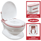 thumbnail image 3 of Bañito Entrenador para Niños Diseño Realista Asiento con Sistema Anti Salpicaduras Espacio para Toallitas Base Antideslizante - Rosa, 3 of 7