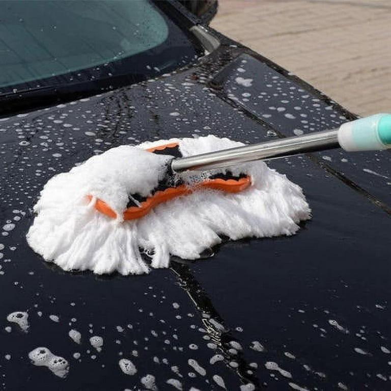 Hot Fashion Car Brush Adjustable Brush Car Supplies Retractable Wiper Mop Cleaning Tool Milk Silk Car Brush Head, Onesize
