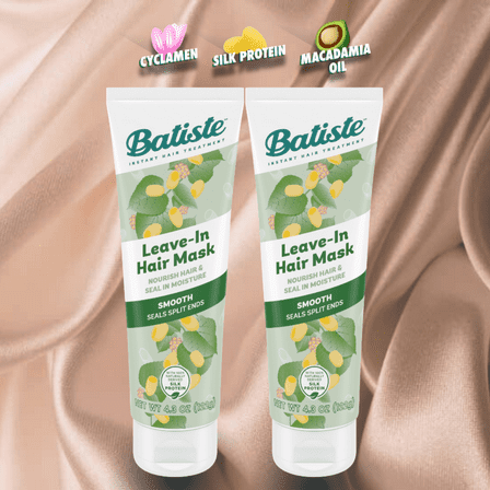 Pack Of 2 - Batiste Leave-In Hair Mask Smooth, Nourishes, Seals Split Ends, With Silk Protein 4.3 Oz