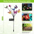 thumbnail image 3 of ERDS-Solar Garden Lights Outdoor Waterproof, 3 Pack Outdoor Solar Butterfly Lights with 2 Lighting Modes, Sway by Wind, Color Changing LED Outdoor Solar Lights for Patio Yard Lawn Path Garden Decor, 3 of 4