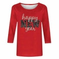 thumbnail image 5 of HongQid T-Shirts à Manches 3/4 pour Femmes, Graphiques, Décontractés, Coupe Ample, Col Ras du Cou, T-Shirts Mignons Unis, Tuniques à Manches Trois Quarts, 5 of 5