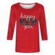 thumbnail image 5 of TaTaai 3/4 Sleeve Round Neck Printed Top, Women's Loose Casual Blouse, Versatile Cool Design, Suitable for Home Daily Casual Outfits Gift, 5 of 5