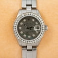 thumbnail image 2 of Pre-Owned Rolex Datejust 26MM 69160 Black Mother of Pearl Diamond Dial Diamond Bezel Stainless Steel Oyster Bracelet 0.9ct, 2 of 8