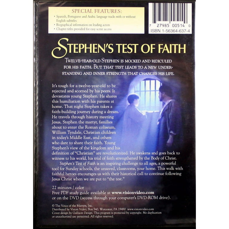 Stephen's Test of Faith (DVD), Vision Video, Kids & Family