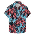 thumbnail image 7 of Yteetum Men's Short Sleeve Shirts Floral Print Hawaiian T Shirt Casual Button Down Short Sleeve Lapel Beach Summer T-Shirts, 7 of 7