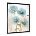 thumbnail image 2 of Designart "Poppy Meadow in Blue and Grey" Floral Framed Wall Art - Traditional Blue Poppies Bedroom Framed Canvas Wall Art, 2 of 6