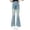 Blue, variant on YunPes Teen Girls Flare Jeans High Waist Bell Bottom Pants Distressed Butterfly Patchwork Jeans Casual Cute Applique Denim Leggings