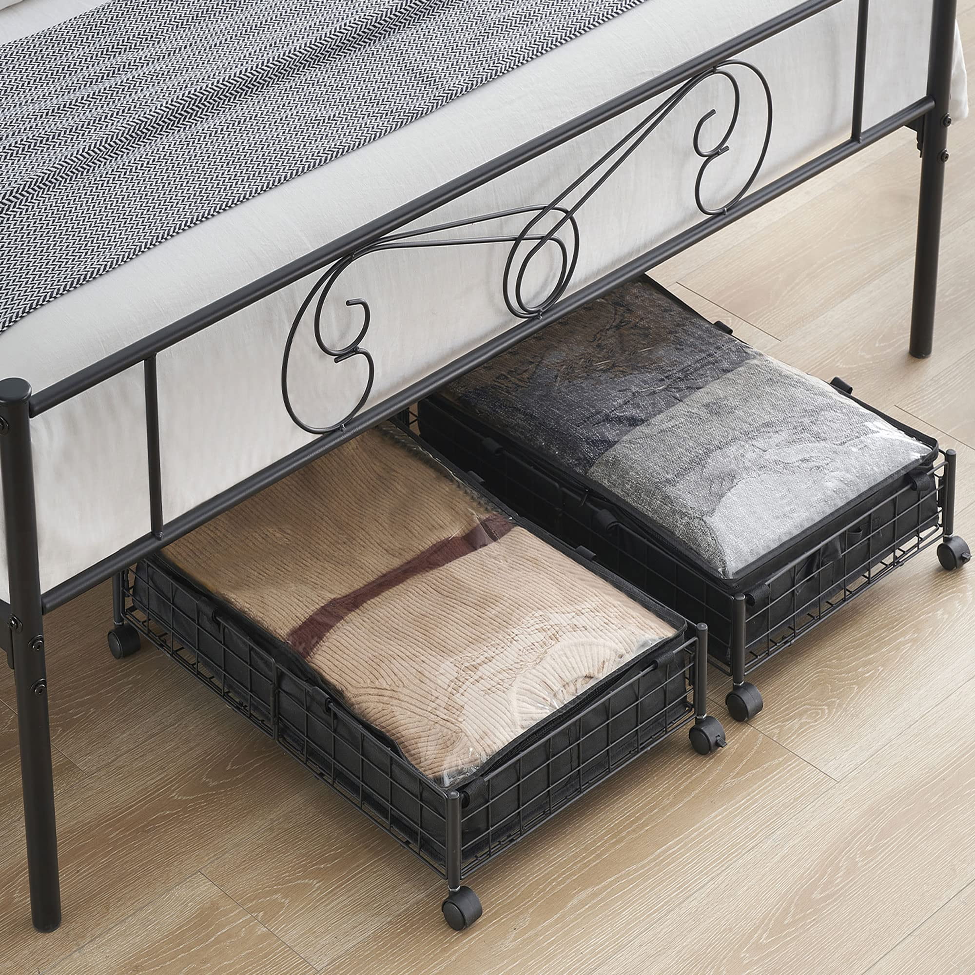 Gymchoice Under Bed Storage with Wheels,Rolling Under Bed Storage