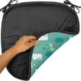 thumbnail image 6 of Easter Bunny Chair Seating Cushion Set of 12, Continuous Rabbit Pattern Small Trees Flowers, Seat Pads for Office with Anti-slip Backing, 16"x16", Dark Seafoam Dark Indigo, by Ambesonne, 6 of 7