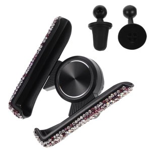 MasteelfCA 1 Set Car Phone Mount Rhinestone Air Vent Phone Mount Holder Phone Bracket for Women