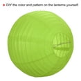 thumbnail image 4 of Uxcell 12 Inch Folding Hanging Wedding Home Party Paper Lanterns Green 6 Pack, 4 of 7