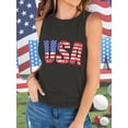 thumbnail image 3 of XCHQRTI Women's 4th of July Tank Tops Graphic USA We The People 1776 Shirts Patriotic Sleeveless Tee, 3 of 7