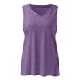 thumbnail image 4 of BLVB Sleeveless Tops for Women V Neck Solid Color Casual T Shirts Loose Comfy Basic Tank Tops Summer Clothes, 4 of 5