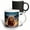 Multicolor, variant on 3drose, Photo of a Scottish Highland Cow Wearing a Plaid Scarf in the Snow., 11oz Two-tone Black Mug
