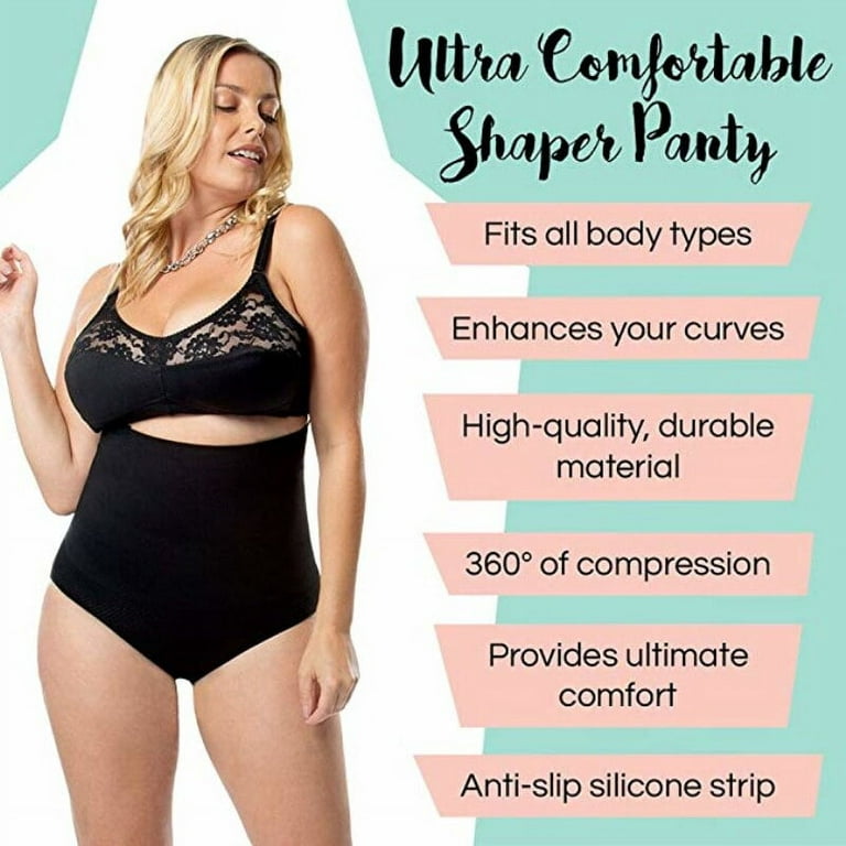 Sexy Shaper Panty for Women ,Shapermint Tummy Control All Day Every Day  High-Waisted Panty（Black/ M-3XL)