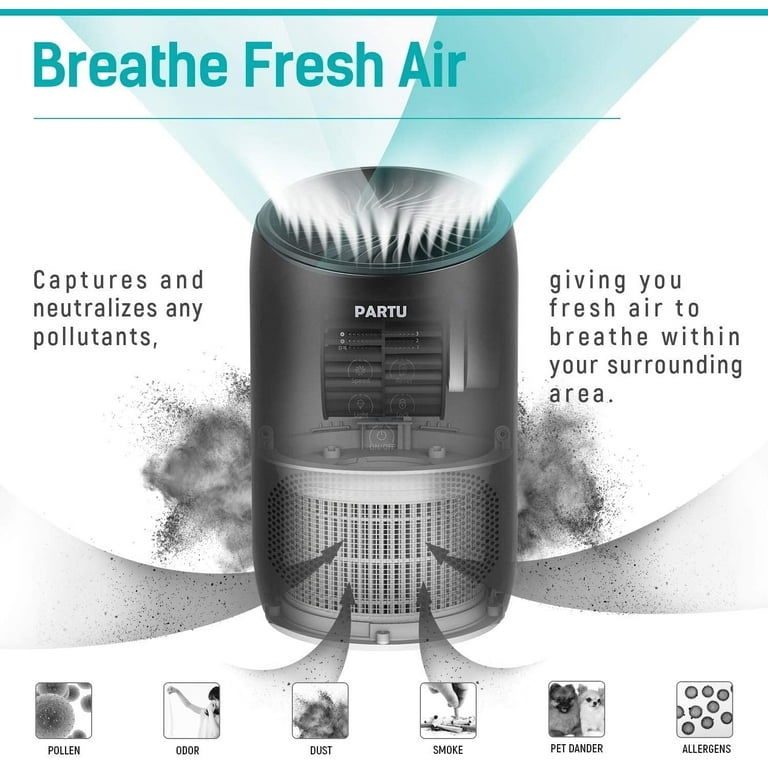 Partu hepa deals air purifier review