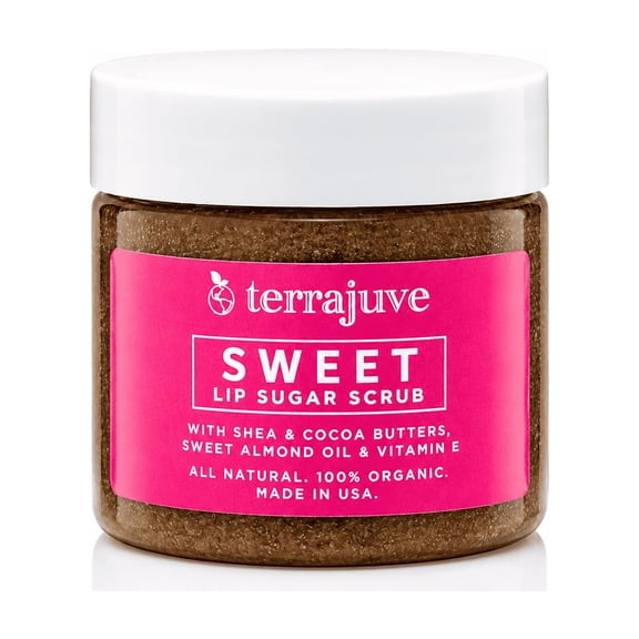 Terrajuve Sweet Lip Sugar Scrub Organic Natural Made USA, 2 oz.