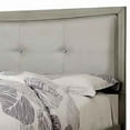 thumbnail image 4 of Benjara Button Tufted Eastern King Bed with Chamfered Legs, Brown and White, 4 of 5