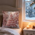 thumbnail image 4 of Luoshdecor Christmas Pillow Cover 18x18 in, Christmas Gift, Pink White Throw Pillow Covers,Christmas Decorations for Home Sofa, Bed, 4 of 6