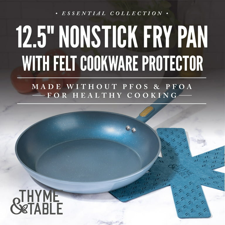 Sur La Table Kitchen Essentials 10 Piece PFA Free Titanium Ceramic Nonstick Interior Forged Aluminum Cookware Pots and Pans Set - Blue - Induction