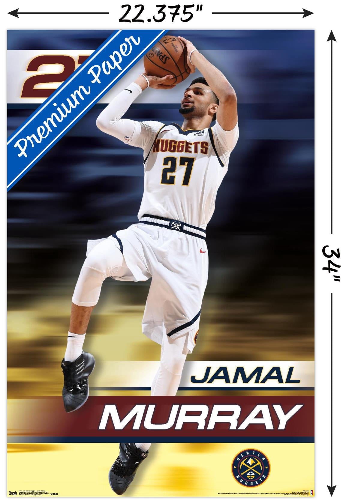 NBA Denver Nuggets - Jamal Murray 19 Wall Poster, 22.375" x 34"