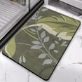 thumbnail image 4 of Luxury Green Leaf Bath Mat, Non-Slip, Soft & Absorbent - 20x32 in Boho Microfiber Rug, Cute Bathroom Accent, Machine Washable, Easy Clean Doormat., 4 of 5
