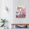 thumbnail image 3 of JRXY Canvas Art Home Decoration Painting Wooden Frame Unicorn Horse Girl Room Wall Art Decoration Printing Animal Painting 12x16 in, 3 of 4