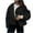 Black, variant on Womens Cropped Pea Coat Lapel Open Front Jacket Casual Oversized Long Sleeve Trendy Short Jackets Tops Outerwear (XL, White)