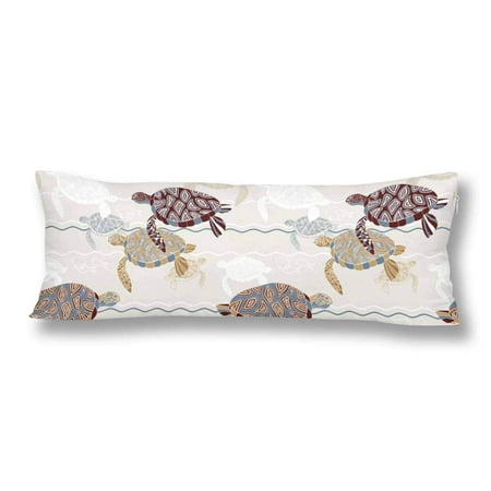 Gckg Abstract Ocean Sea Cute Turtle Body Pillow Covers Case