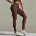 thumbnail image 1 of WILLBEST Pantalones de Yoga de Cintura Alta Sin Costuras Para Mujer, Diseño Calado, Leggings Ajustados Con Realce de Color Melocotón Para Entrenamiento Deportivo 535 Grande, 1 of 5