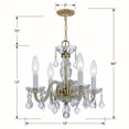 thumbnail image 4 of 1064-PB-CL-I Crystorama Lighting Crystal - Four Light Mini Chandelier in Traditional and Contemporary Style - 15 Inches Wide by 12 Inches High-Italian, 4 of 7