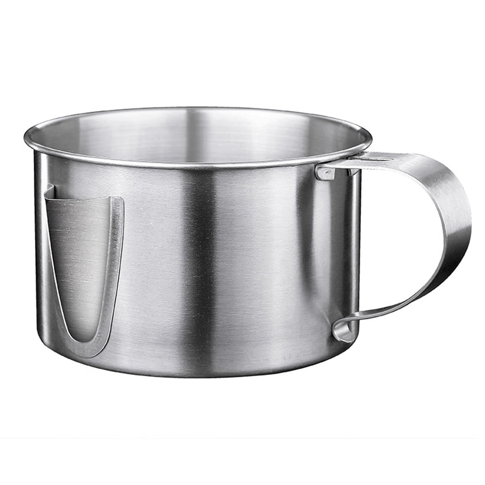 Oil Soup Fat Separator Bowl Multi-Purpose 304 Stainless Steel Grease Filter Strainer Pot Cooking Kitchen Gadgets Grease Separator Make The Bowl Easy to Clean