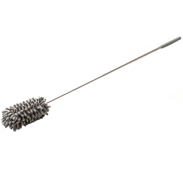 Plumero De Limpieza De Chenilla Con Poste Telescópico Cabeza Desmontable Mango Antideslizante Cepillo De Limpieza Multifuncional Limpiador De Plumas Flexible (Gris Claro) Guardurnaity HA019570-00