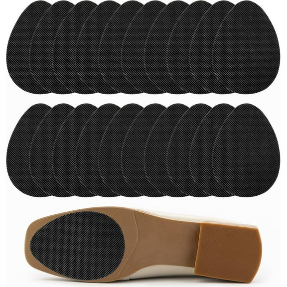 10 Pairs Non-Slip Shoe Pads for Bottom of Shoes, Premium Rubber Self Adhesive Anti-Slip Shoe Grips Stickers, High Heels Non-Skid Sole Protector