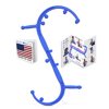 Body Back Buddy Elite Handheld Manual Massage Cane USA Made-Full Body Pressure & Trigger point massage tool for Deep Tissue Pain Relief -Dual Massage Hooks for Back, Shoulder, Neck (Blue)