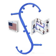 Body Back Buddy Elite Handheld Manual Massage Cane USA Made-Full Body Pressure & Trigger point massage tool for Deep Tissue Pain Relief -Dual Massage Hooks for Back, Shoulder, Neck (Blue)
