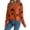 AW1-Orange, variant on GBSYEWXS Sweaters For Women Outwear Warm Pullover Long Sleeve V-Neck Star Print Grey Sweater