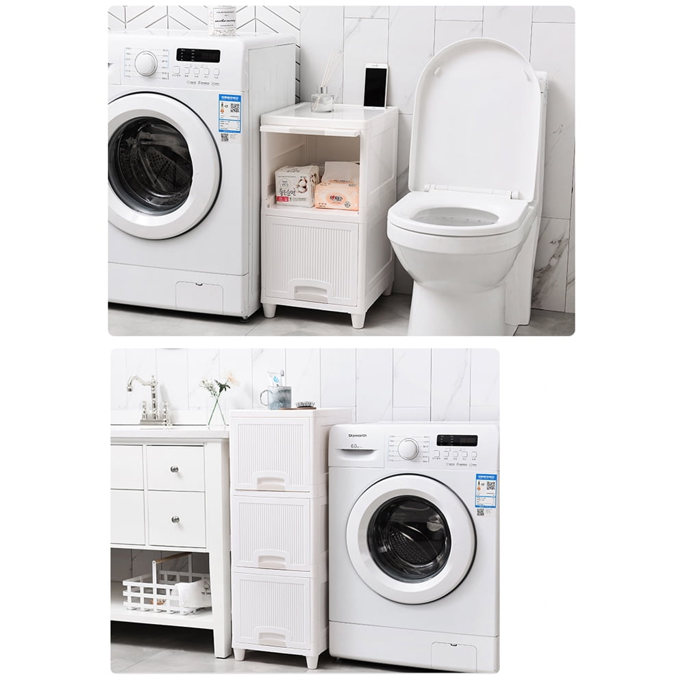 Kepooman Bathroom Storage Floor Cabinet, 2-Tire Storage Cabinet, Storage Box, Side Storage Organizer Cabinet with 2 Drawers for Bathroom Bedroom, Kitchen Storage Cabinet Kepooman Bathroom Storage Floor Cabinet, 2-Tire Storage Cabinet, Storage Box, Side Storage Organizer Cabinet with 2 Drawers for Bathroom Bedroom, Kitchen Storage Cabinet