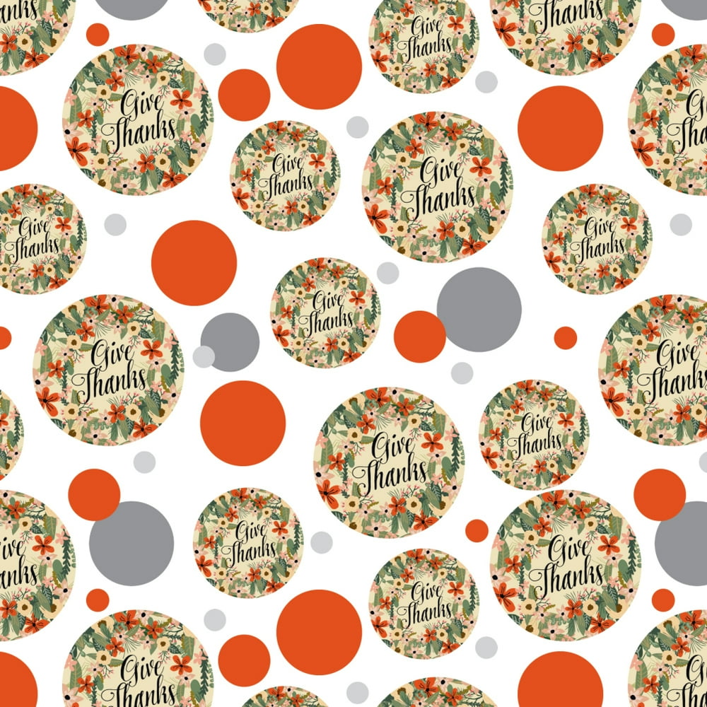 Give Thanks Thankfulness Thank You Premium Gift Wrap Wrapping Paper